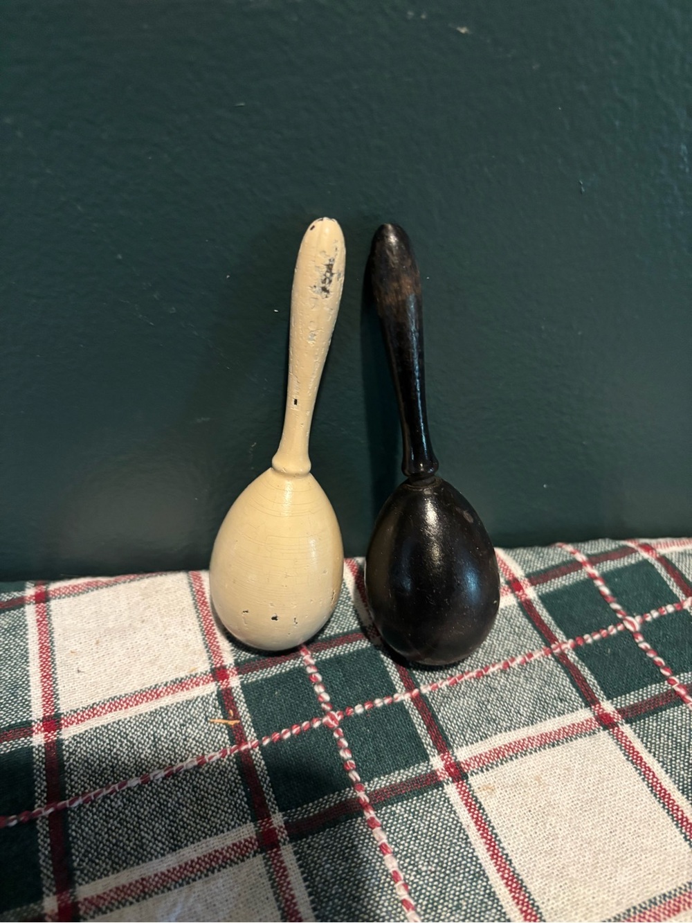 Vintage Set of Two Sock Darning Eggs Craft Tools